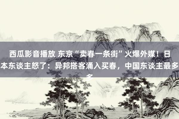 西瓜影音播放 东京“卖春一条街”火爆外媒！日本东谈主怒了：异邦搭客涌入买春，中国东谈主最多