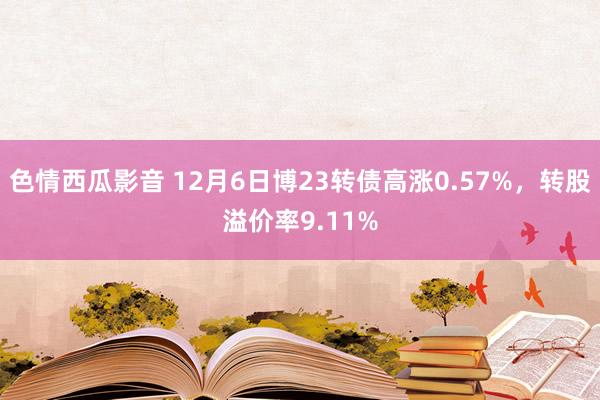 色情西瓜影音 12月6日博23转债高涨0.57%，转股溢价率9.11%