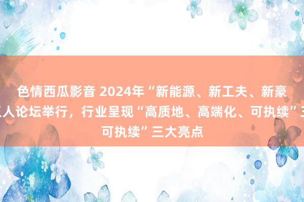 色情西瓜影音 2024年“新能源、新工夫、新豪华”成王人论坛举行，行业呈现“高质地、高端化、可执续”三大亮点