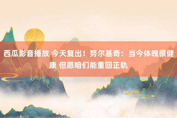 西瓜影音播放 今天复出！努尔基奇：当今体魄很健康 但愿咱们能重回正轨