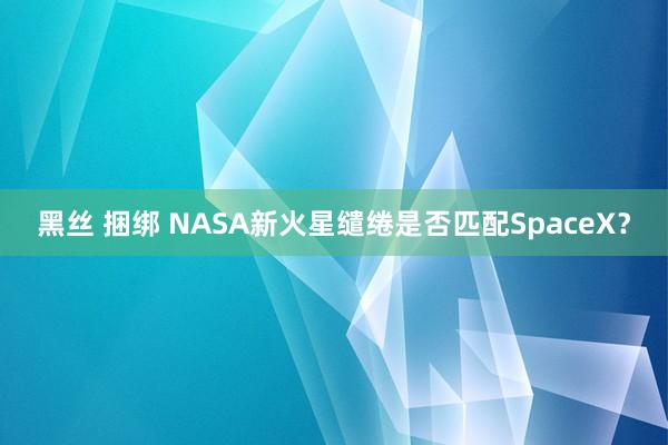 黑丝 捆绑 NASA新火星缱绻是否匹配SpaceX？