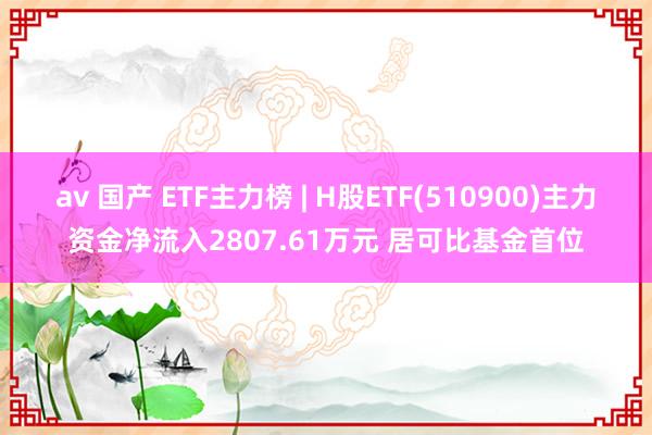 av 国产 ETF主力榜 | H股ETF(510900)主力资金净流入2807.61万元 居可比基金首位