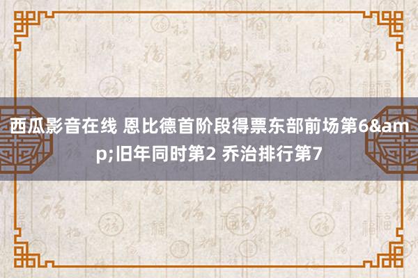 西瓜影音在线 恩比德首阶段得票东部前场第6&旧年同时第2 乔治排行第7