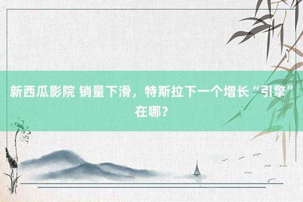 新西瓜影院 销量下滑，特斯拉下一个增长“引擎”在哪？