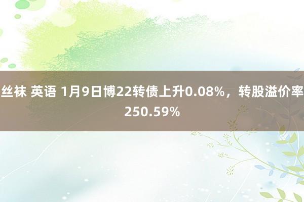 丝袜 英语 1月9日博22转债上升0.08%，转股溢价率250.59%