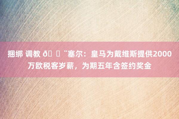 捆绑 调教 🚨塞尔：皇马为戴维斯提供2000万欧税客岁薪，为期五年含签约奖金