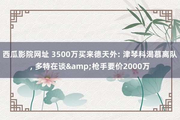 西瓜影院网址 3500万买来德天外: 津琴科渴慕离队， 多特在谈&枪手要价2000万