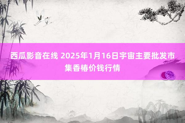 西瓜影音在线 2025年1月16日宇宙主要批发市集香椿价钱行情