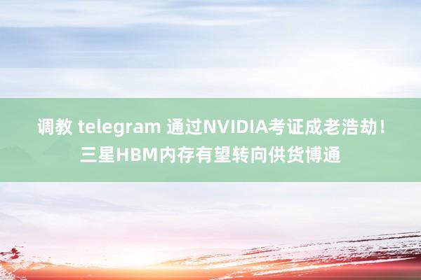 调教 telegram 通过NVIDIA考证成老浩劫！三星HBM内存有望转向供货博通