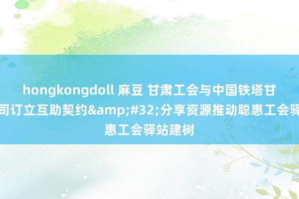 hongkongdoll 麻豆 甘肃工会与中国铁塔甘肃分公司订立互助契约&#32;分享资源推动聪惠工会驿站建树