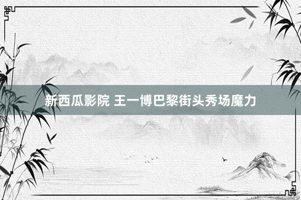 新西瓜影院 王一博巴黎街头秀场魔力
