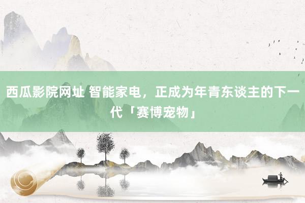 西瓜影院网址 智能家电，正成为年青东谈主的下一代「赛博宠物」
