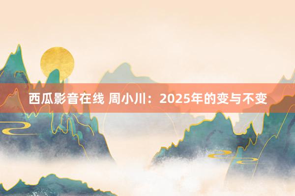 西瓜影音在线 周小川：2025年的变与不变
