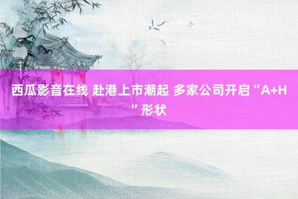 西瓜影音在线 赴港上市潮起 多家公司开启“A+H”形状