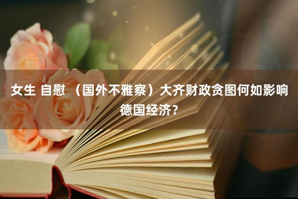 女生 自慰 （国外不雅察）大齐财政贪图何如影响德国经济？
