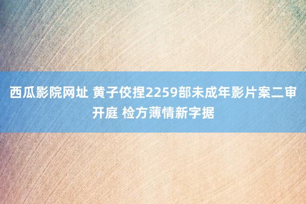 西瓜影院网址 黄子佼捏2259部未成年影片案二审开庭 检方薄情新字据