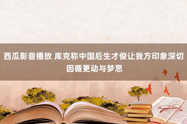 西瓜影音播放 库克称中国后生才俊让我方印象深切 因循更动与梦思