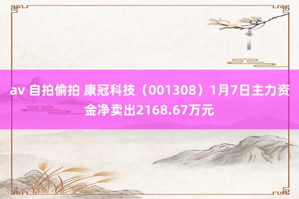 av 自拍偷拍 康冠科技（001308）1月7日主力资金净卖出2168.67万元